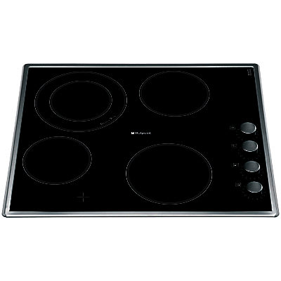 Hotpoint CRM641DX Ceramic Hob, Black Hotpoint CRM641DX Ceramic Hob, Black